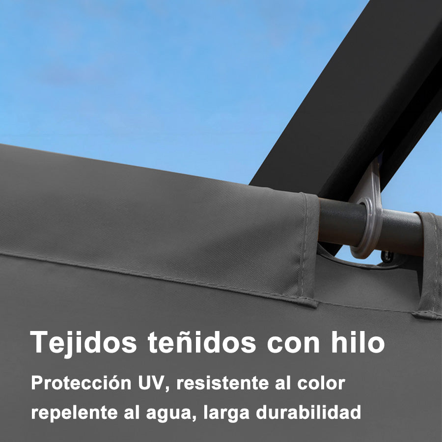 PURPLE LEAF Pérgola retráctil de aluminio para exteriores con techo protector solar, terraza, refugio para el patio trasero, pabellón metálico para barbacoa