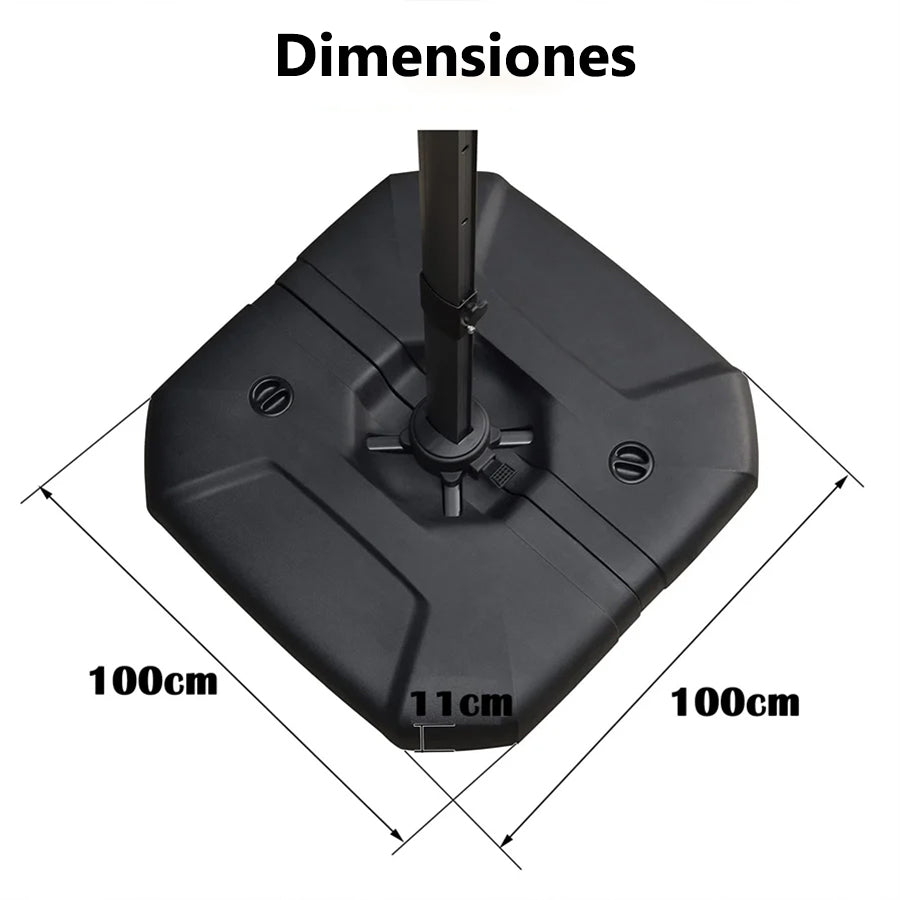 PURPLE LEAF Bases de Sombrilla para Sombrilla Desplazada A Llenar con Agua o Arena