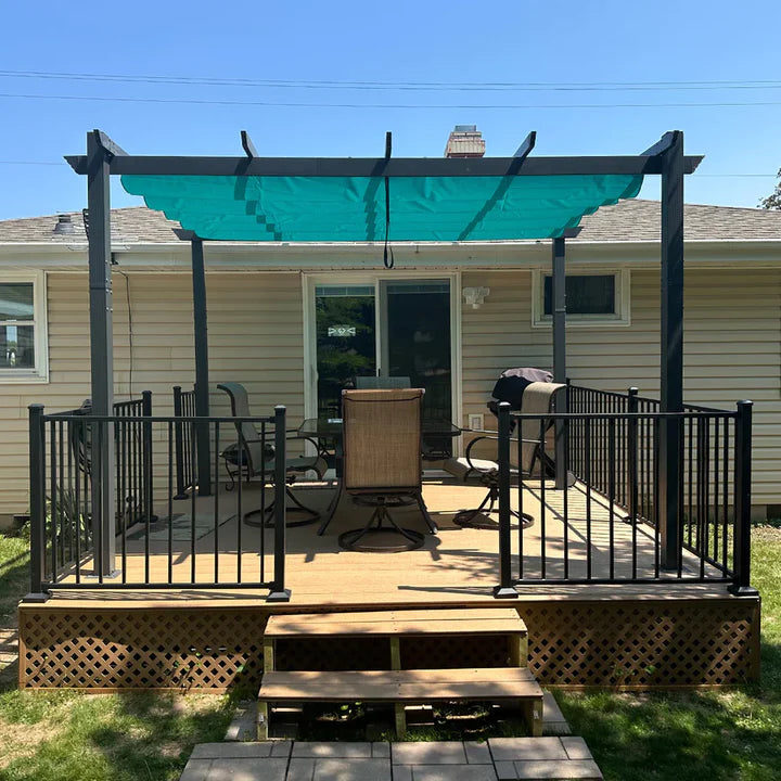 PURPLE LEAF Pérgola Pabellón Metálico de Jardín Pérgola Impermeable Estable a Prueba de Invierno, Pabellón de Jardín con Techo Parasol