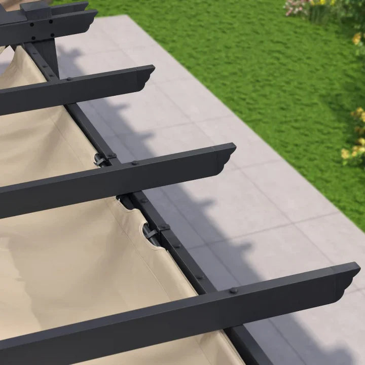 PURPLE LEAF Pérgola Pabellón Metálico de Jardín Pérgola Impermeable Estable a Prueba de Invierno, Pabellón de Jardín con Techo Parasol