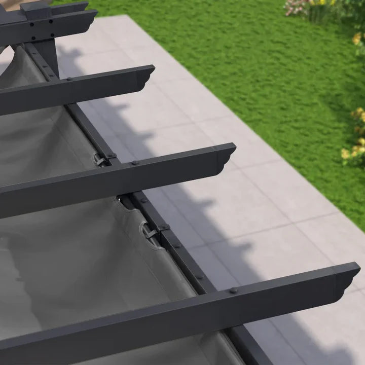 PURPLE LEAF Pérgola Pabellón Metálico de Jardín Pérgola Impermeable Estable a Prueba de Invierno, Pabellón de Jardín con Techo Parasol