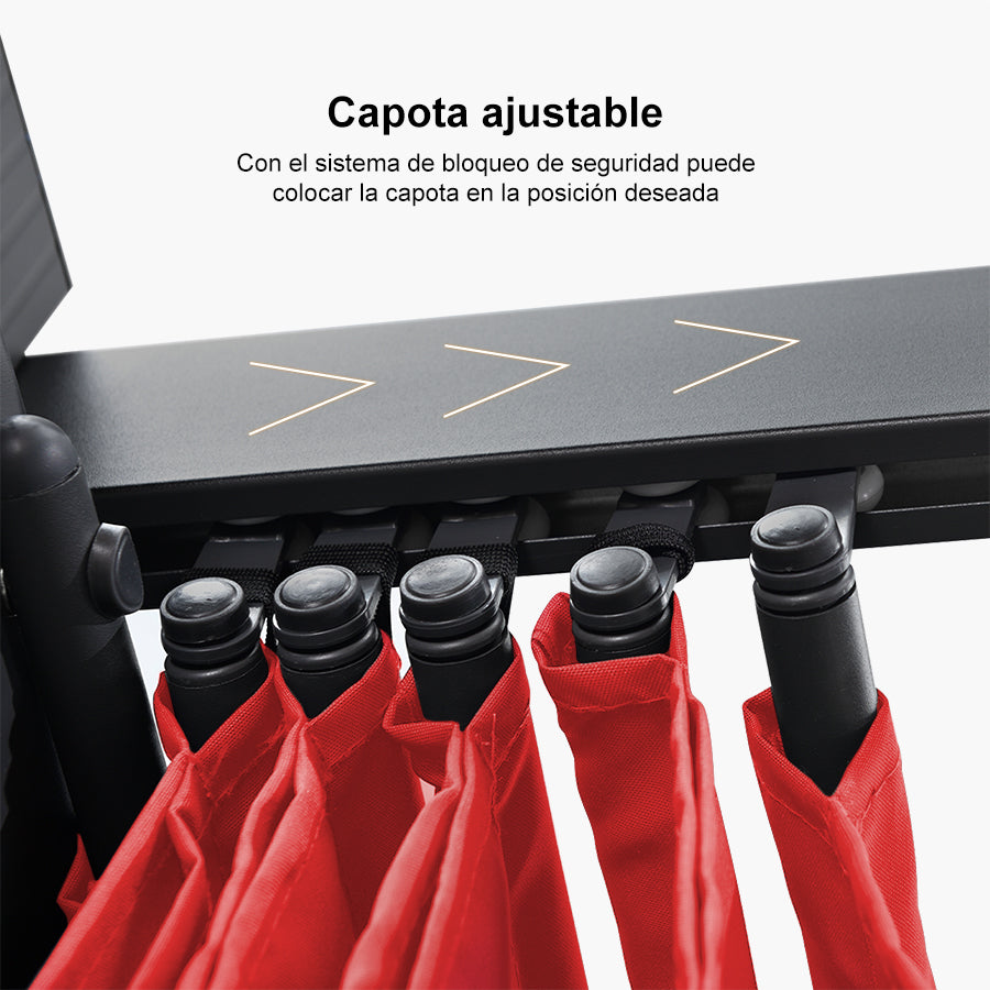 PURPLE LEAF Pérgola Pabellón Metálico de Jardín Pérgola Impermeable Estable a Prueba de Invierno, Pabellón de Jardín con Techo Parasol