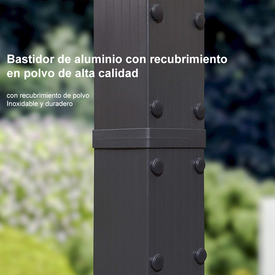 PURPLE LEAF Pérgola Pabellón Metálico de Jardín Pérgola Impermeable Estable a Prueba de Invierno, Pabellón de Jardín con Techo Parasol