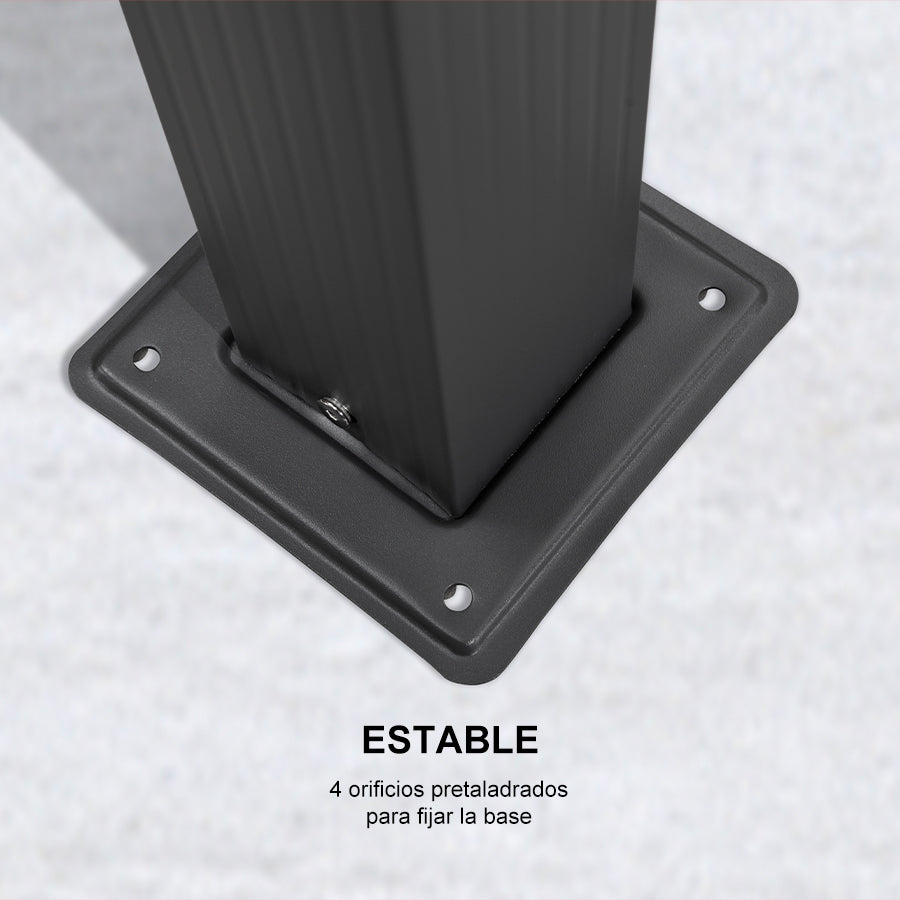 PURPLE LEAF Pérgola Pabellón Metálico de Jardín Pérgola Impermeable Estable a Prueba de Invierno, Pabellón de Jardín con Techo Parasol