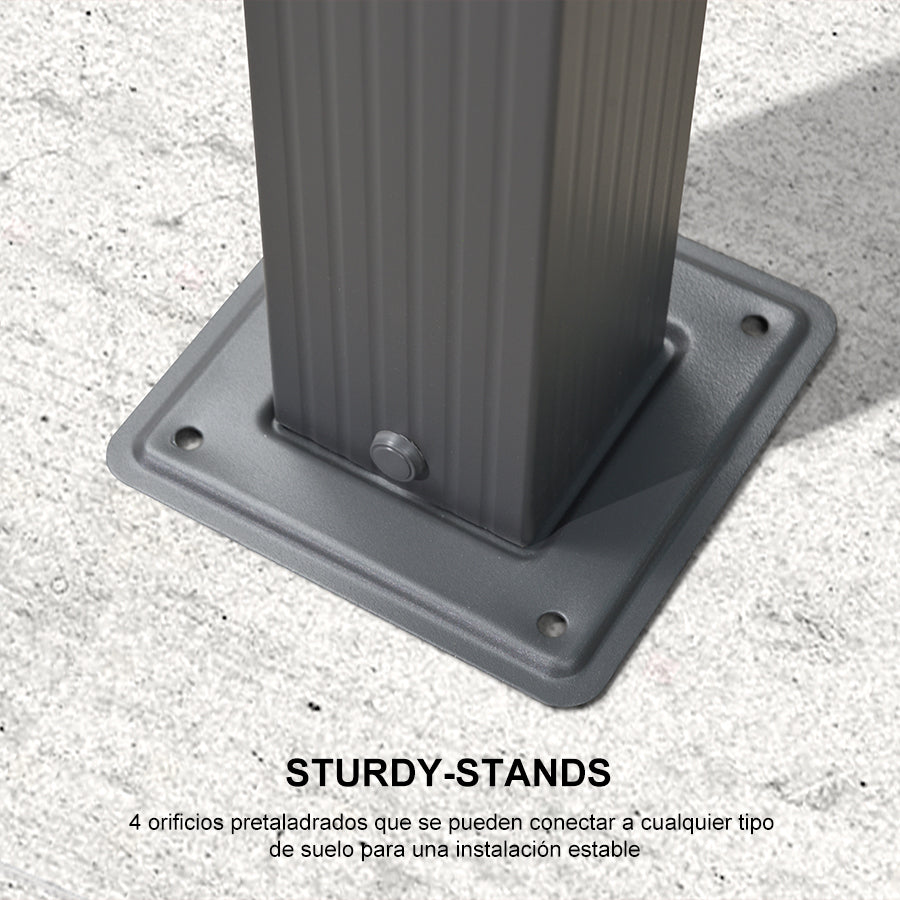 PURPLE LEAF Pérgola Pabellón Metálico de Jardín Pérgola Impermeable Estable a Prueba de Invierno, Pabellón de Jardín con Techo Parasol