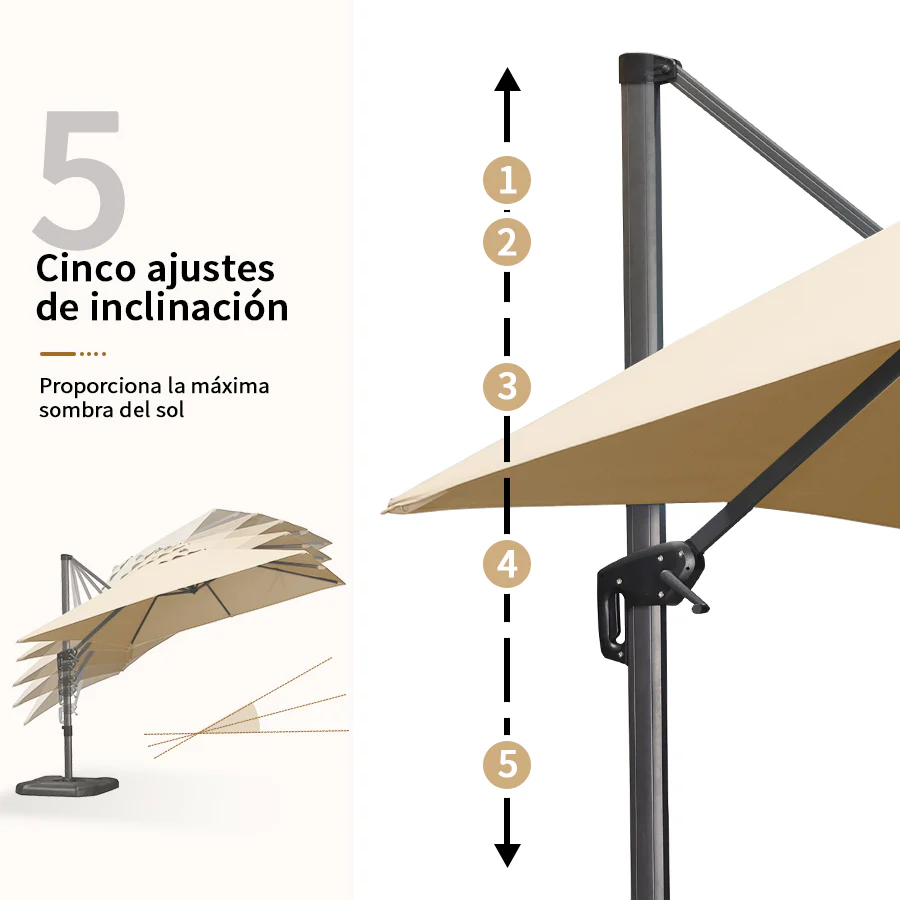 PURPLE LEAF Sombrilla Colgante Redonda a un Precio Asequible