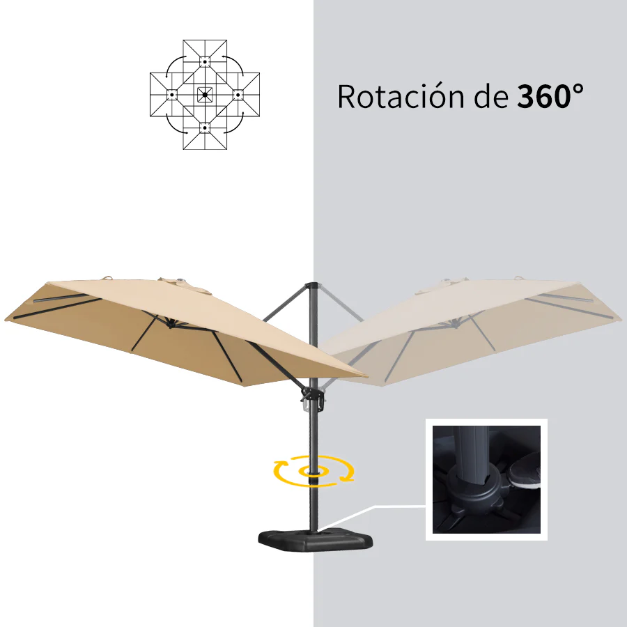 PURPLE LEAF Sombrilla Colgante Redonda a un Precio Asequible