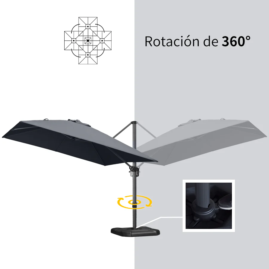 PURPLE LEAF Sombrilla Colgante Redonda a un Precio Asequible