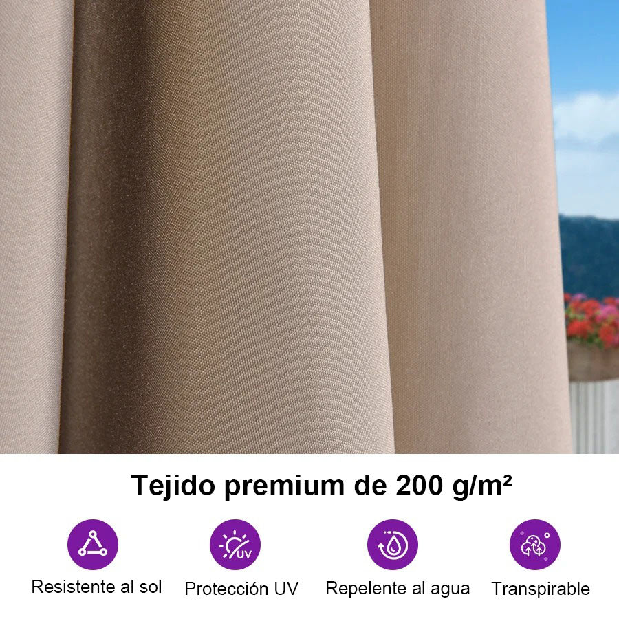 PURPLE LEAF Sombrilla de Aluminio para Jardín, Terraza y Uso Comercial – Resistente Sombrilla de Exterior