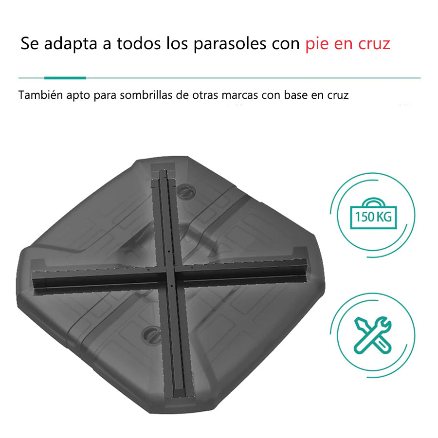PURPLE LEAF Bases de Sombrilla para Sombrilla Desplazada A Llenar con Agua o Arena
