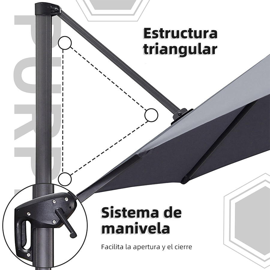 PURPLE LEAF Sombrilla Colgante Cuadrada y Rectangular a un Precio Asequible