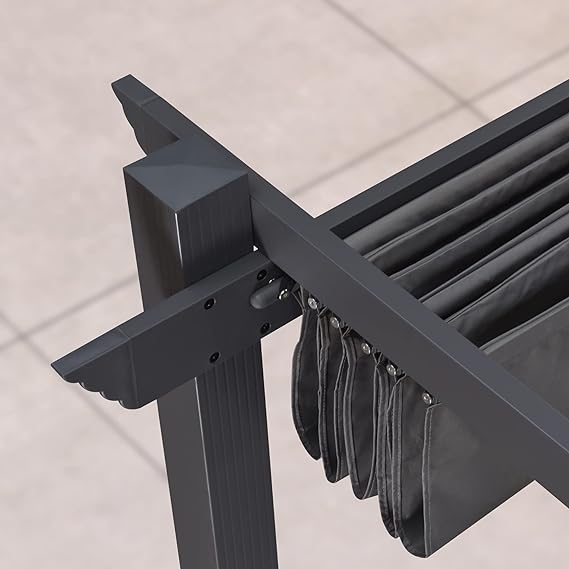 PURPLE LEAF Pérgola Pabellón Metálico de Jardín Pérgola Impermeable Estable a Prueba de Invierno, Pabellón de Jardín con Techo Parasol