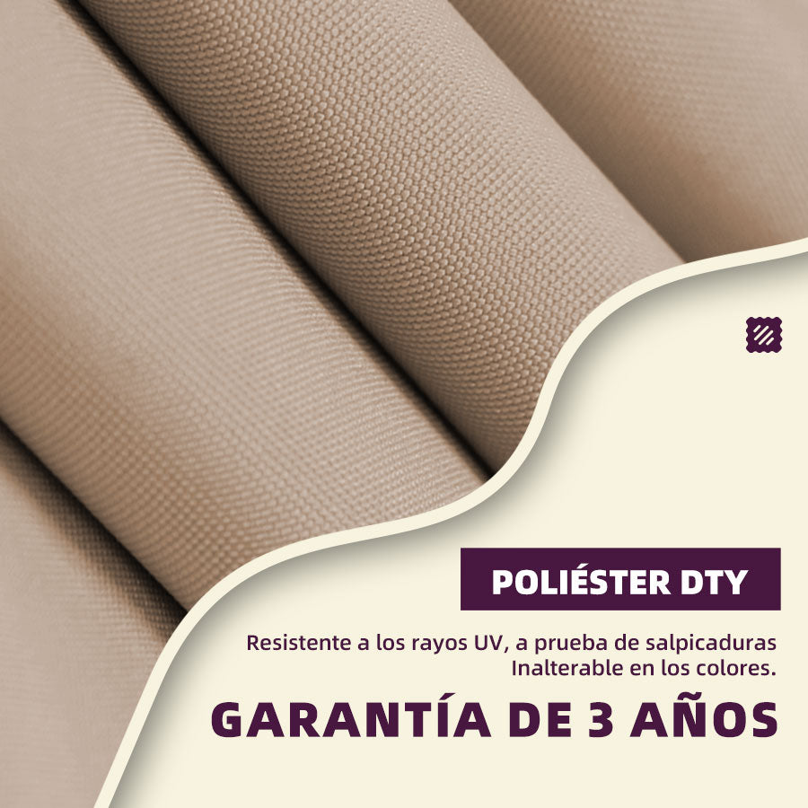 PURPLE LEAF Sombrilla Descentrada Rectangular con Doble Techo y Rotación de 360°, Sombrilla de Jardín y Terraza para Exteriores