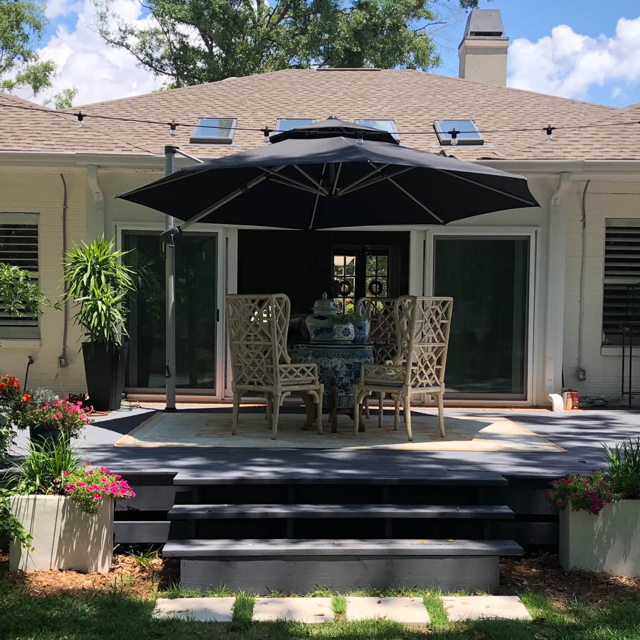 PURPLE LEAF Sombrilla Clásica Redonda con Rotación de 360°, Ideal para Jardín, Terraza o Patio