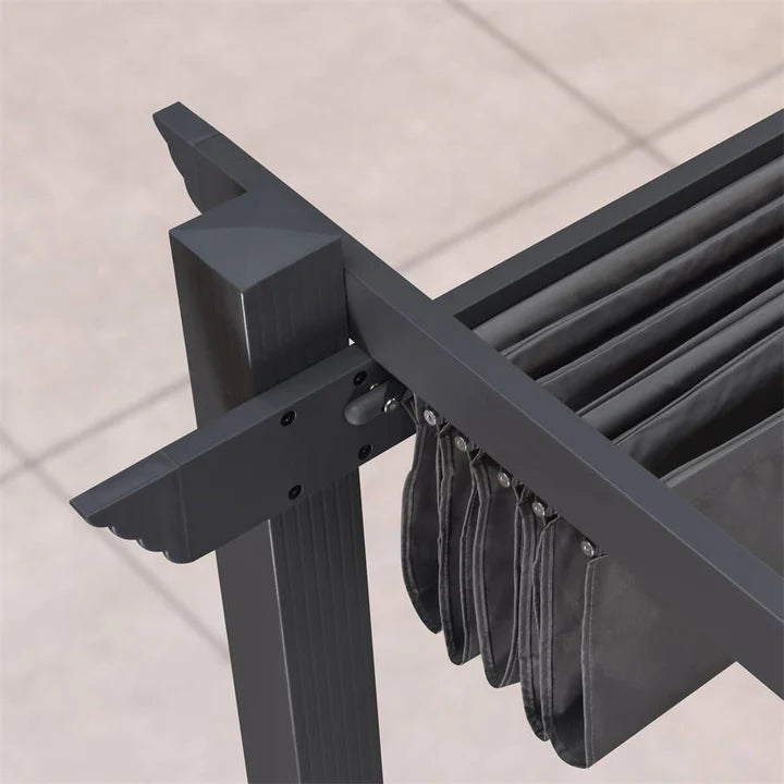 PURPLE LEAF Pérgola Pabellón Metálico de Jardín Pérgola Impermeable Estable a Prueba de Invierno, Pabellón de Jardín con Techo Parasol