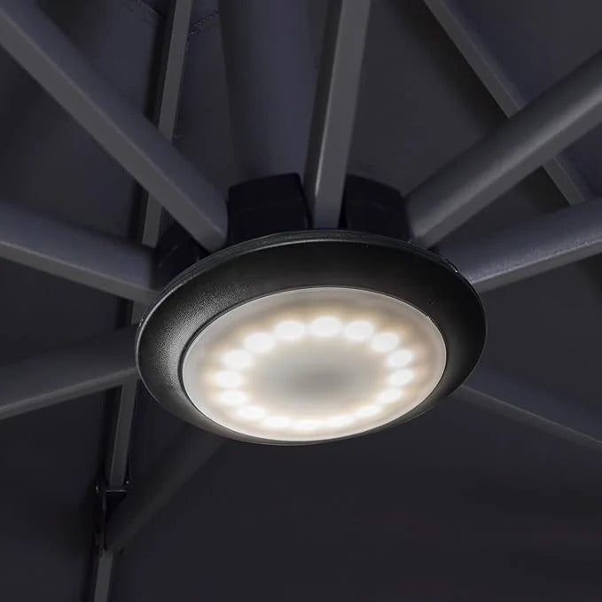 PURPLE LEAF Luz LED para Sombrilla con Control Remoto, 12 Colores y Brillo Regulable para Uso Exterior