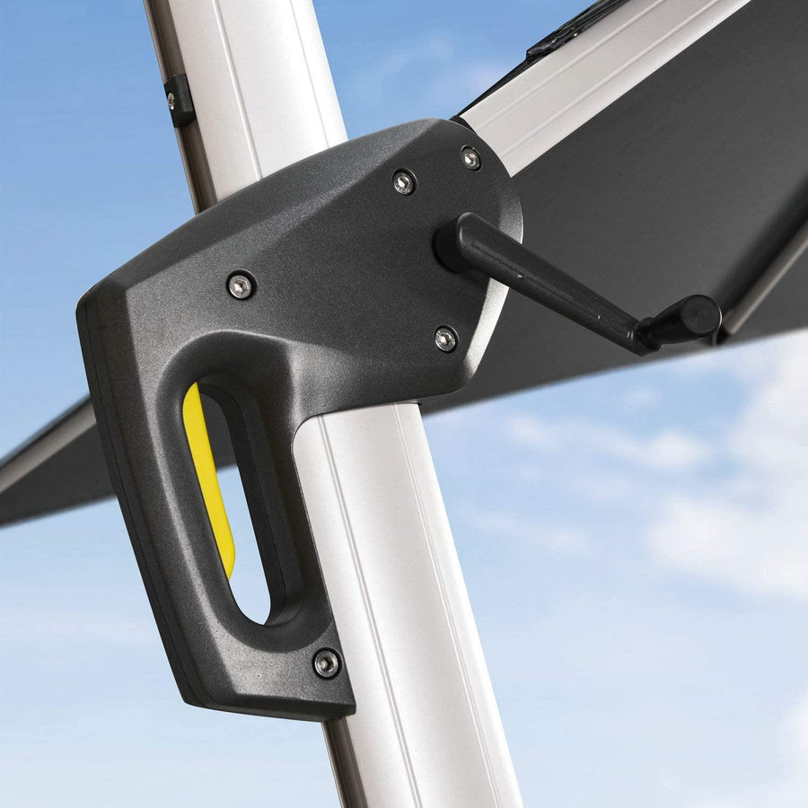 PURPLE LEAF Sombrilla Cuadrada Clásica con Doble Techo y Rotación de 360° para Patio