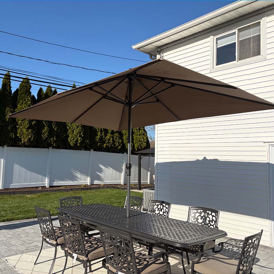 PURPLE LEAF Sombrilla de Aluminio para Jardín, Terraza y Uso Comercial – Resistente Sombrilla de Exterior