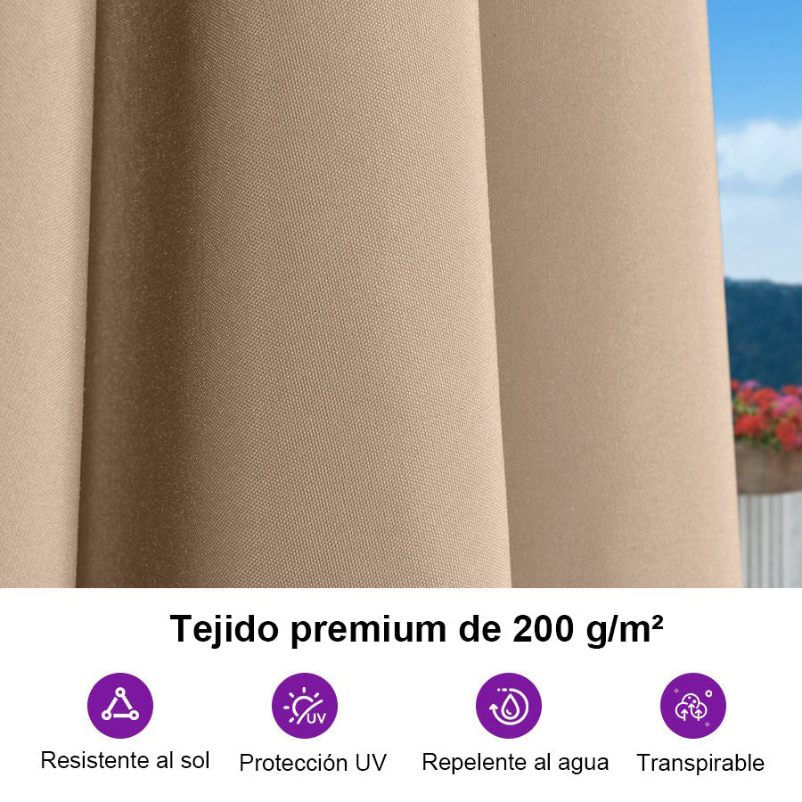 PURPLE LEAF Sombrilla de Aluminio para Jardín, Terraza y Uso Comercial – Resistente Sombrilla de Exterior