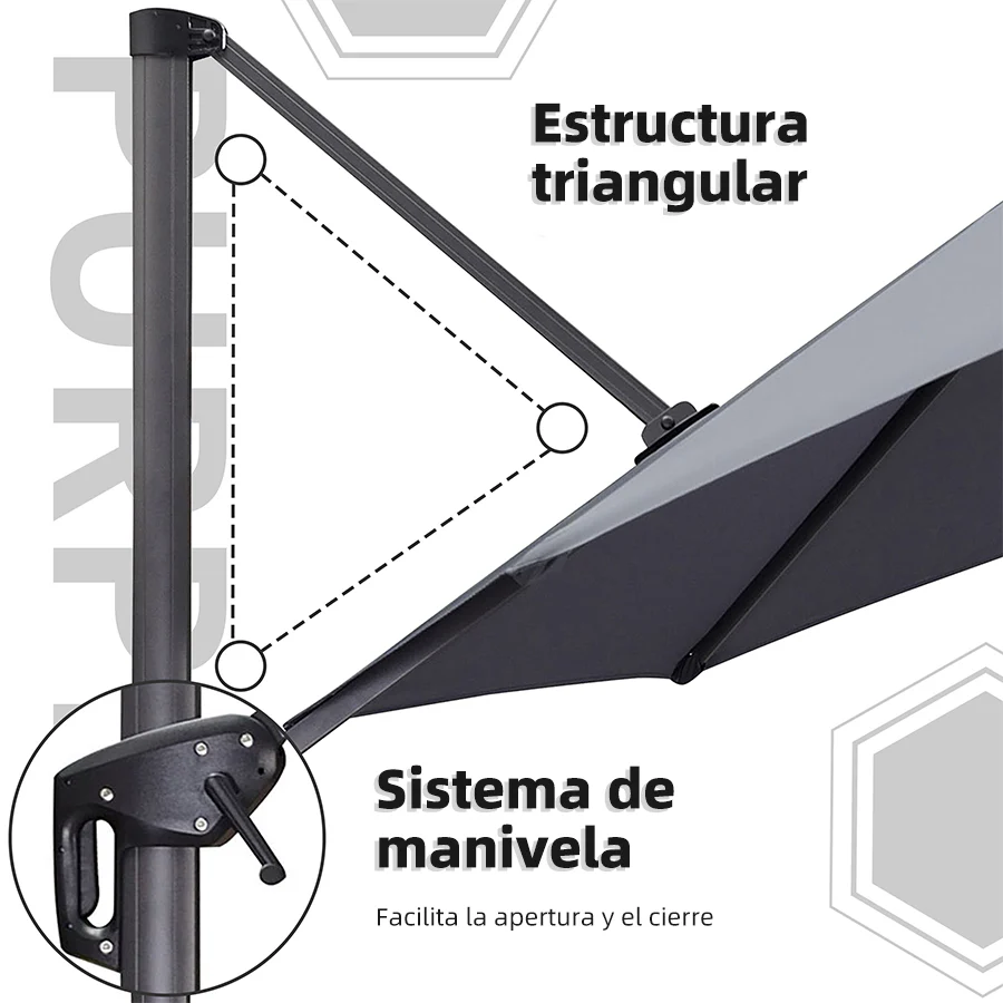 PURPLE LEAF Sombrilla Colgante Redonda a un Precio Asequible