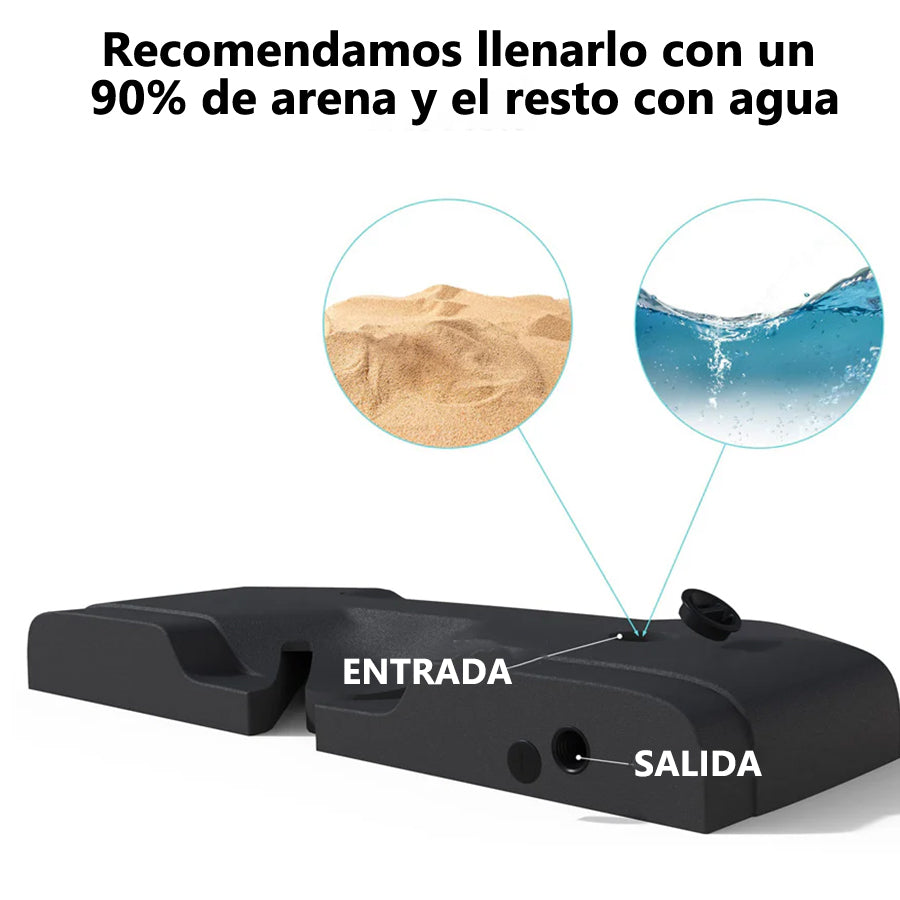 PURPLE LEAF Bases de Sombrilla para Sombrilla Desplazada A Llenar con Agua o Arena