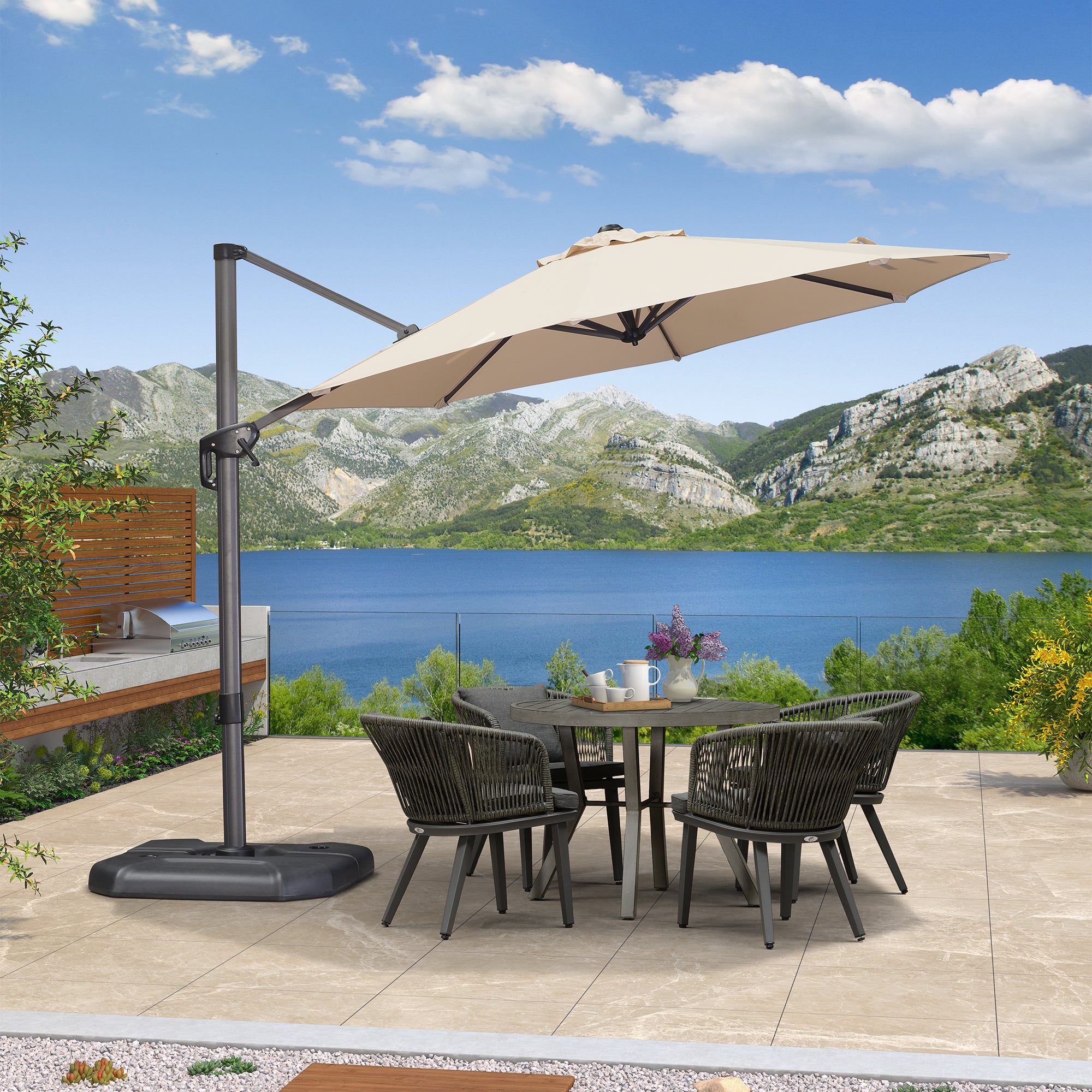 PURPLE LEAF Sombrilla Colgante Redonda a un Precio Asequible