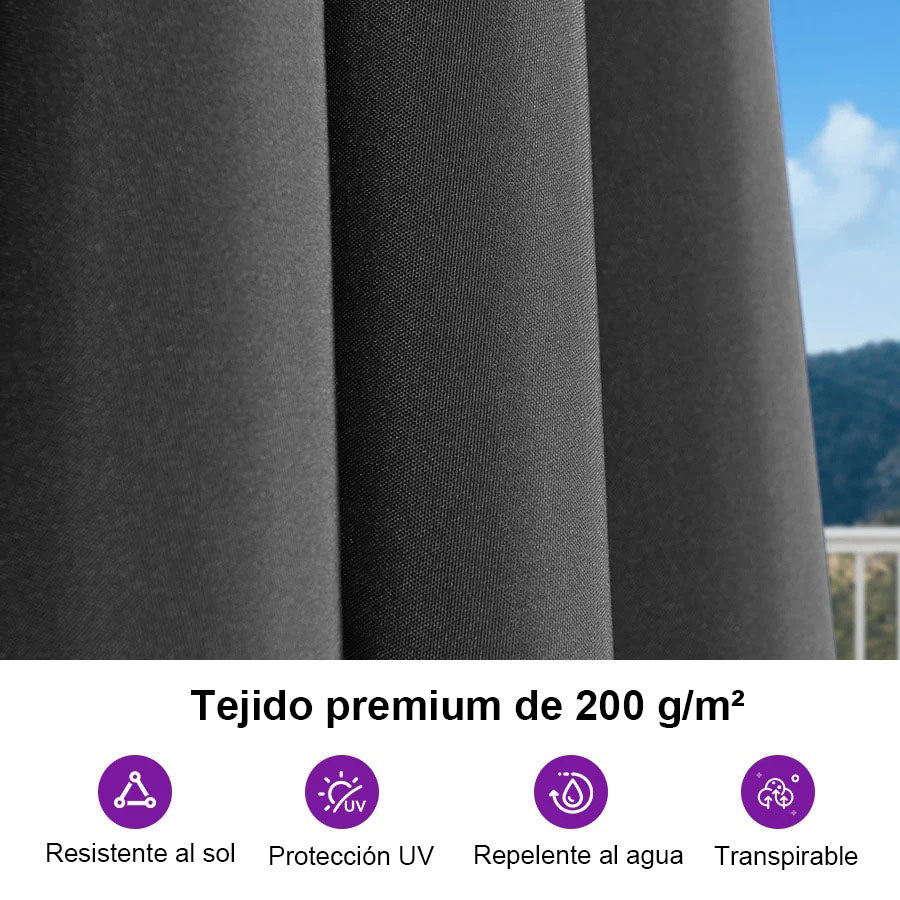 PURPLE LEAF Sombrilla de Aluminio para Jardín, Terraza y Uso Comercial – Resistente Sombrilla de Exterior