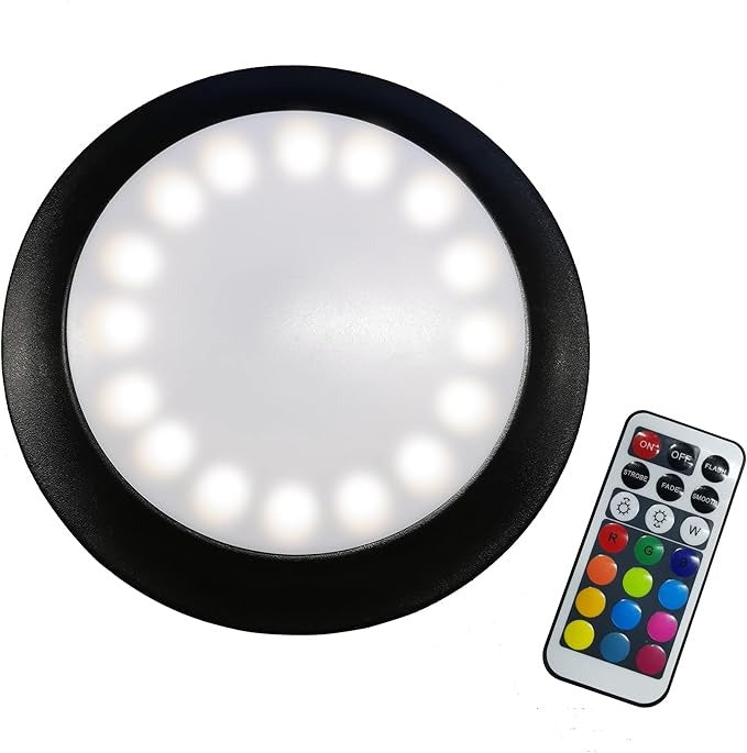 PURPLE LEAF Lámpara para Sombrilla de Jardín con 4 Modos de Luz y 12 Colores, Iluminación LED Recargable por USB o Pilas, para Terraza, Playa, Camping y Fiestas