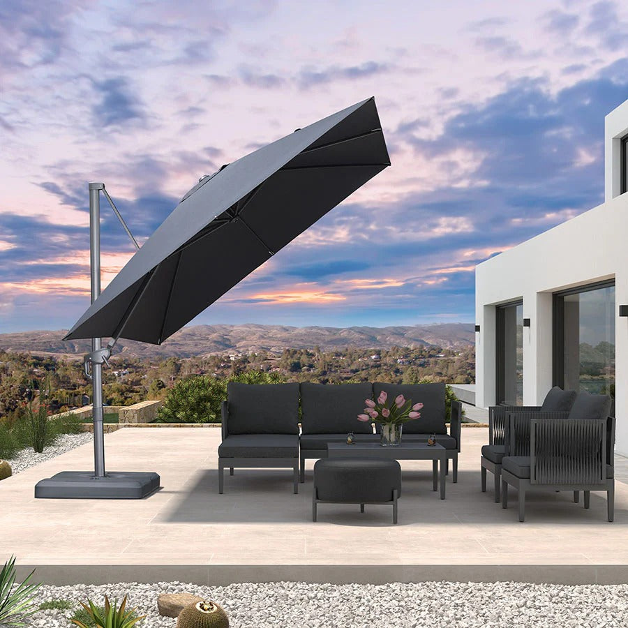 PURPLE LEAF Sombrilla de Jardín con Protección UV para Terraza y Exterior