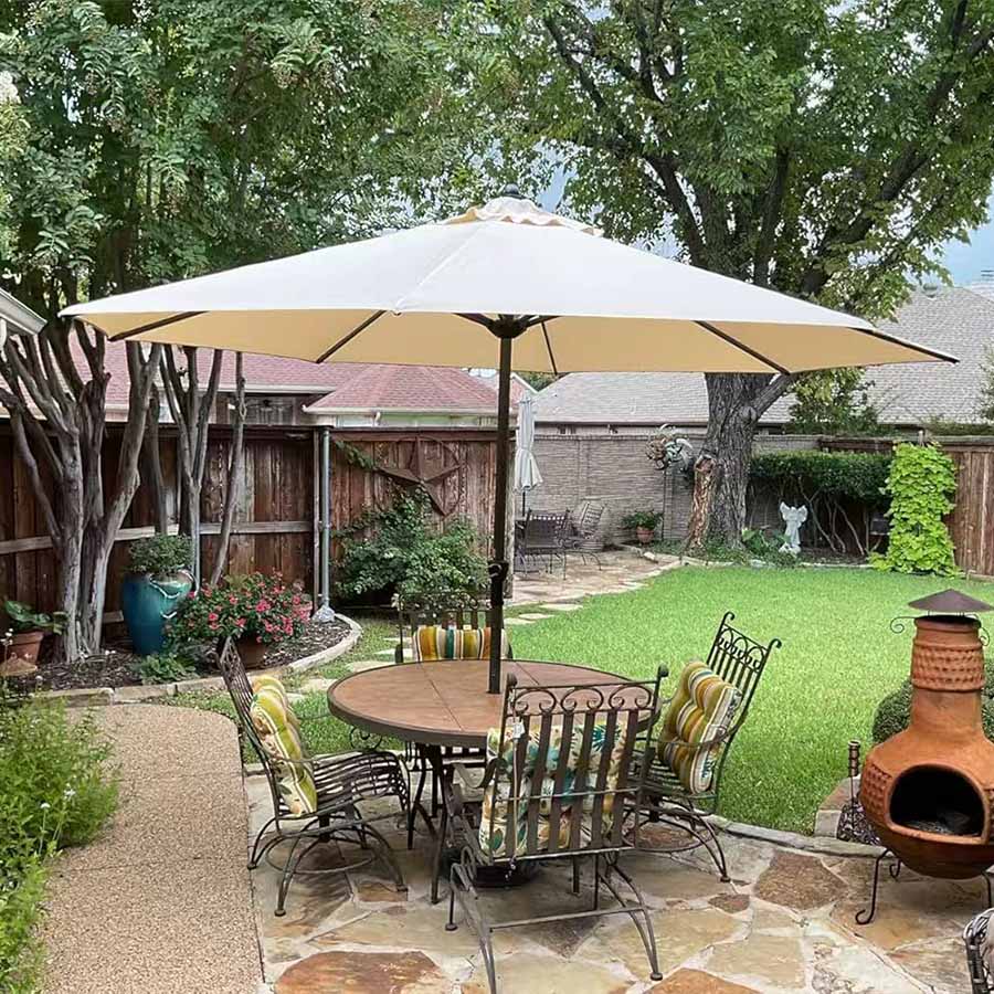 PURPLE LEAF Sombrilla de Aluminio para Jardín, Terraza y Uso Comercial – Resistente Sombrilla de Exterior